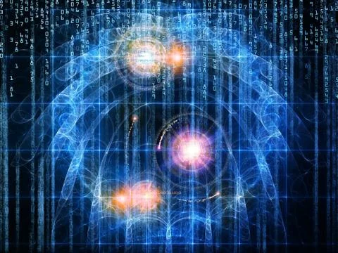 Lights of Numbers Stock Illustration
