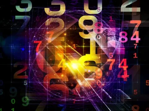Lights of Numbers Illustrazione stock