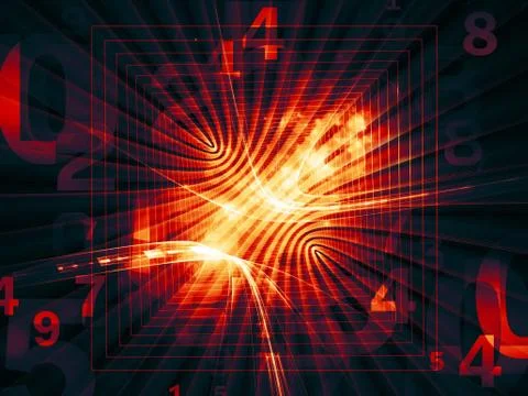 Lights of Numbers Stock Illustration