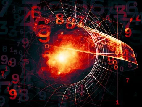 Lights of Numbers 스톡 일러스트