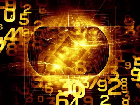 Lights of Numbers 스톡 일러스트