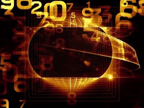 Lights of Numbers Stock Illustration