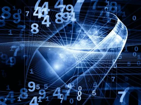 Lights of Numbers Stock Illustration