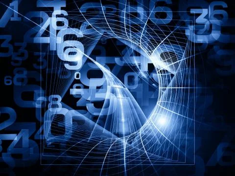 Lights of Numbers Illustrazione stock