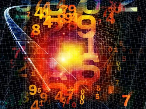 Lights of Numbers Stock Illustration