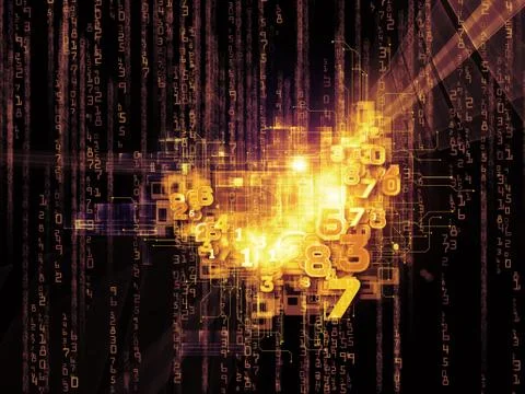 Lights of Numbers Stock Illustration