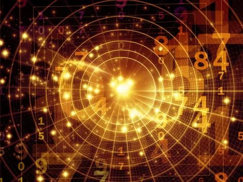 Lights of Numbers 스톡 일러스트