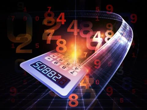 Lights of Numbers Stock Illustration