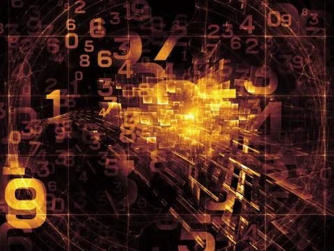 Lights of Numbers Stock Illustration