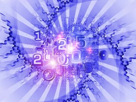 Lights of numbers Stock Illustration