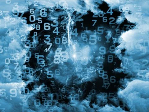 Lights of Numbers Stock Illustration