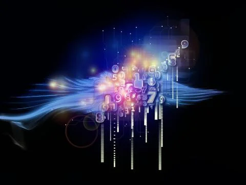 Lights of Numbers 스톡 일러스트