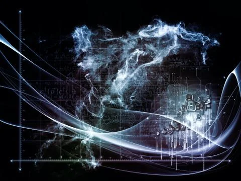 Lights of Numbers Stock Illustration