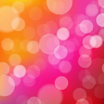 Lights orange and pink background with bokeh Stock Illustration