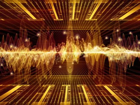 Lights of Oscillation Stock Illustration