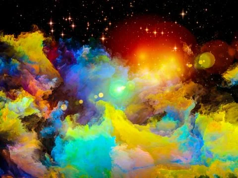 Lights of Painted World Illustrazione stock
