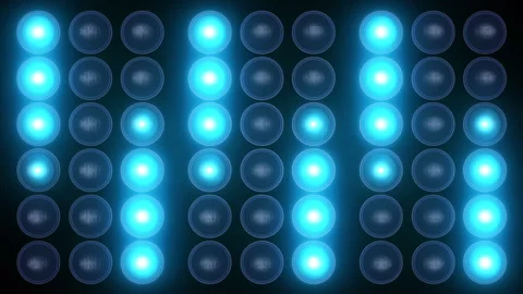 Lights Panel Blue Looped Video Stock Footage 148134424