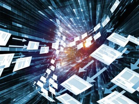 Lights of Paperwork Stock Illustration