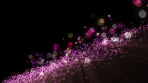 Lights pink bokeh background. Elegant gold abstract. Disco background with ci Video stock 82475163