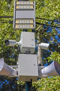 Lights Public Security System Stock Photos