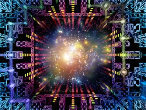 Lights of Quantum Space 스톡 일러스트