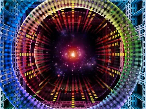 Lights of Quantum Space 库存插图