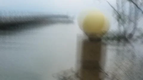 Lights on the railing on the pier Photos