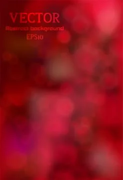 Lights on red abstract background bokeh effect. Stock Illustration