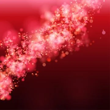 Lights on red background bokeh effect Stock Illustration