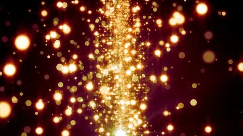 Lights red bokeh background. Elegant gold abstract. Disco background with cir Video stock 82446456