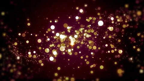 Lights red bokeh background. Elegant gold abstract. Disco background with cir Stock-Footage 82446809