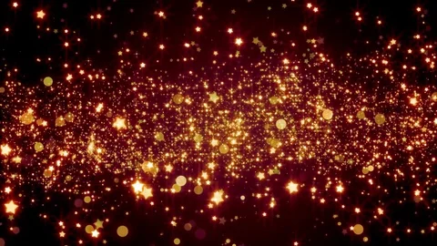 Lights red bokeh background. Elegant gold abstract. Disco background with cir Видео 82501181