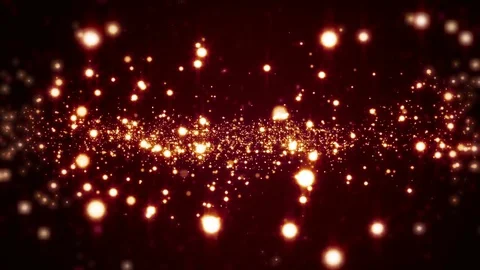 Lights red bokeh background. Elegant gold abstract. Disco background with cir Stock Footage 82551215