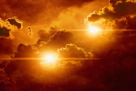 Lights in red sky Fotos Stock