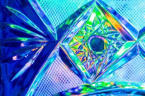 Lights reflected in the crystal background. Stock Photos