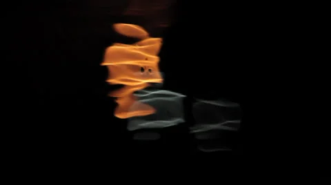 Lights reflected in water at night Stock Footage 34086619