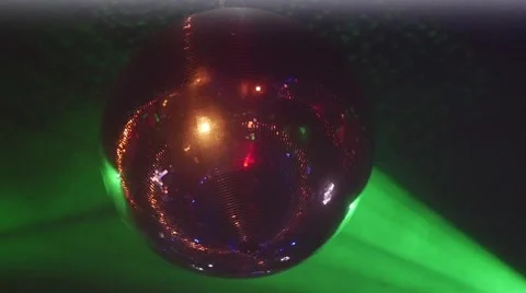 Lights reflecting on disco-ball in slow motion Stock Footage 44240424