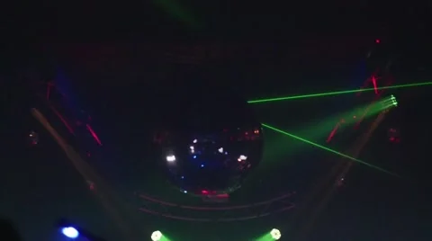 Lights reflecting on discoball in slow motion Stock Footage 44240215