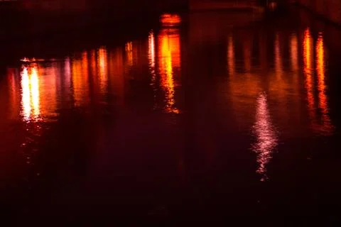 Lights reflections. Berlin at the night Stock Photos