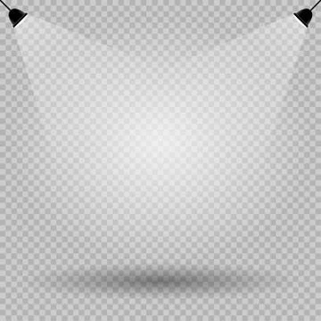 Lights shadow empty template transparent Stock Illustration