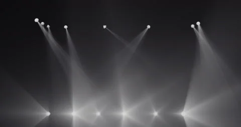 Lights shine like at a concert. Stock Footage 124702005