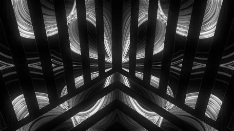 Lights show abstraction with glowing effect, 3d render computer generated Stock Illustration