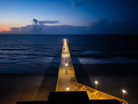 Lights showing the way to the end Stock Photos
