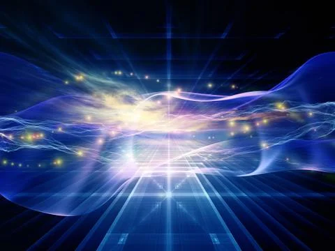 Lights of the Sine Wave Stock Illustration