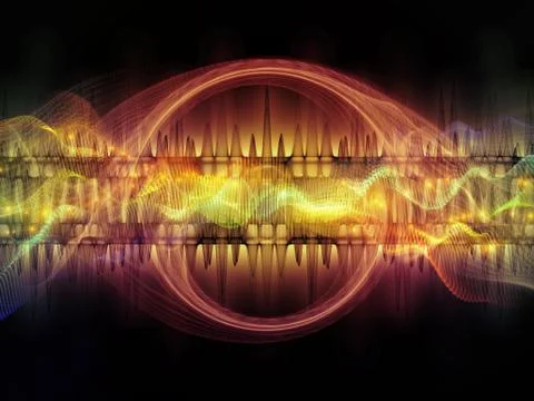 Lights of Sound Wave 스톡 일러스트