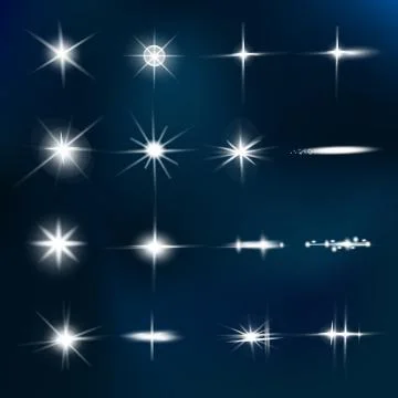 Lights sparkles isolated. Vector illustration Stock Illustration