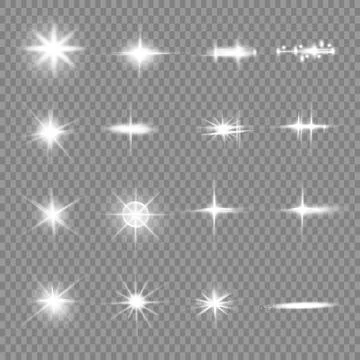 Lights sparkles isolated. Vector illustration Stock Illustration