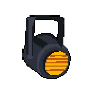 Lights spotlight stage pixel art vector illustration Stock Illustration