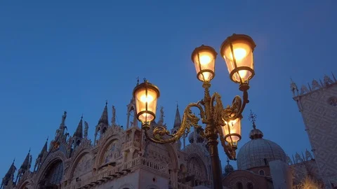 Lights of St Marks Square. 4K Stock Footage 107270002