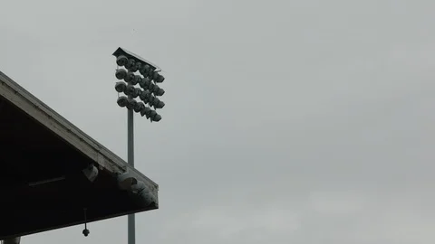 Lights in a stadium Stock Footage 106589392
